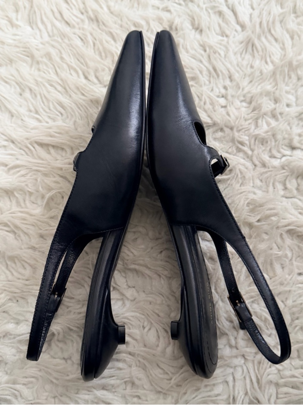 Anine Bing Slingback Kitten Heels - Black - Picture 6 of 9